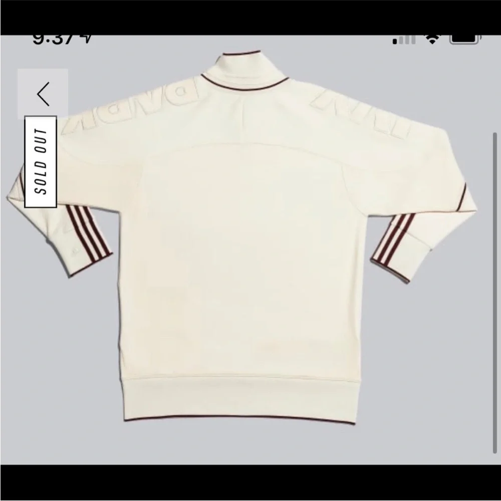 ADIDAS x IVY PARK BEYONCÉ Original Pullover Sweatshirt Ecru Tint Maroon - Picture 9 of 13